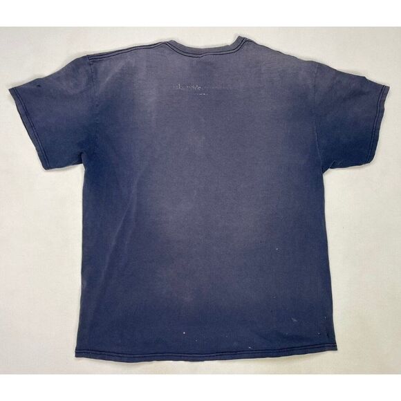 VINTAGE Samuel Adams Beer Thrashed Distressed Faded T-shirt Men XL Blue - Picture 6 of 11